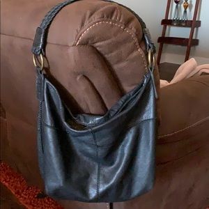 Lucky Brand Vintage Inspired black leather purse